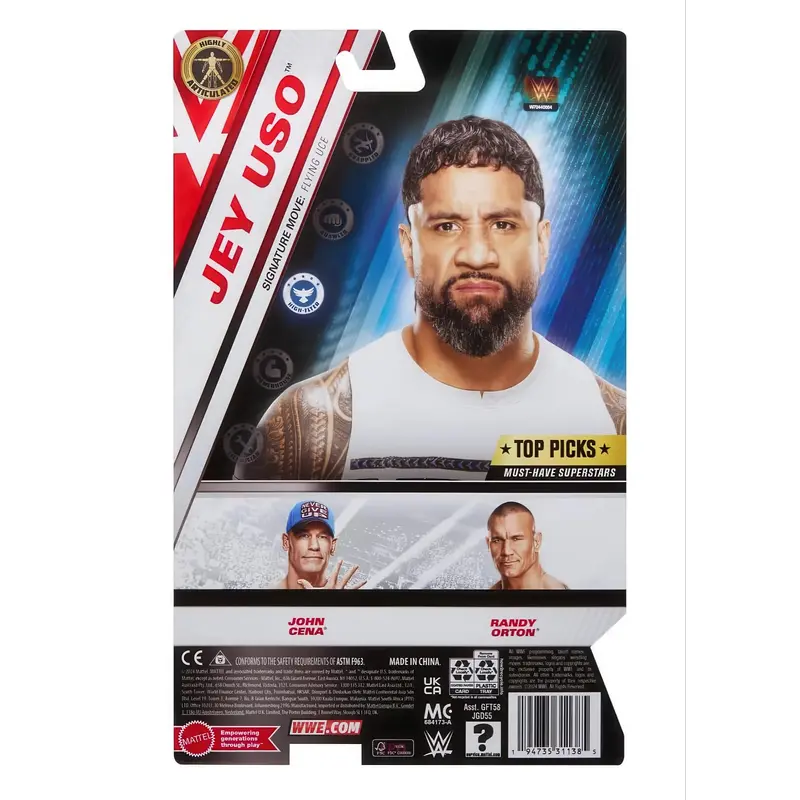 WWE Jey USO Yeet Main Event Top Picks Series 2025 Wrestling Action Figure