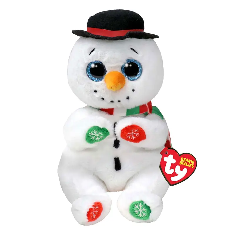 Ty Beanie Babies Bellies Christmas Snowman 15cm