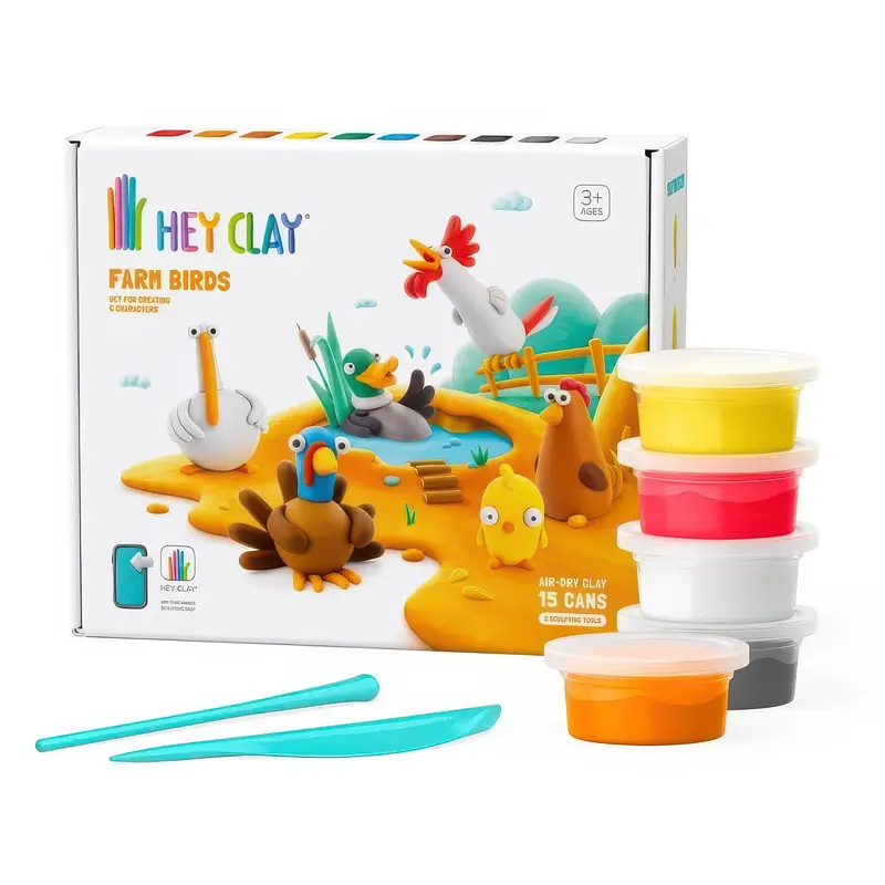 Hey Clay Farm Birds - Children\'s Modelling Clay Set