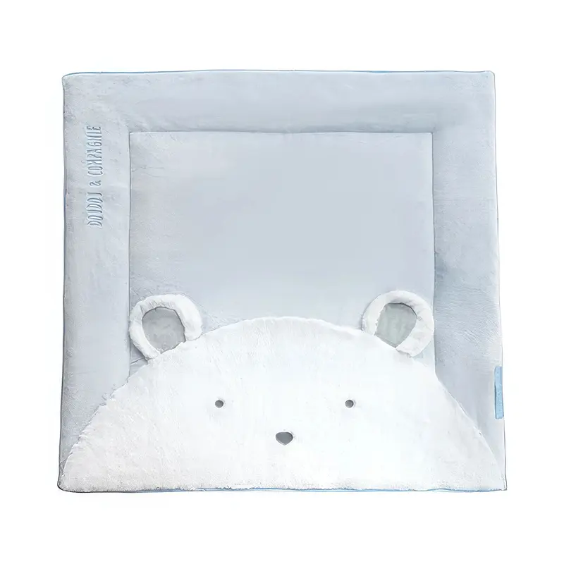 Doudou et Compagnie Light Blue Bear Playpen Mat