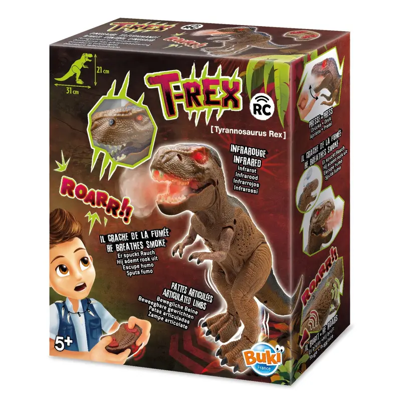 BUKI France RC Remote Controlled T-rex Dinosaur