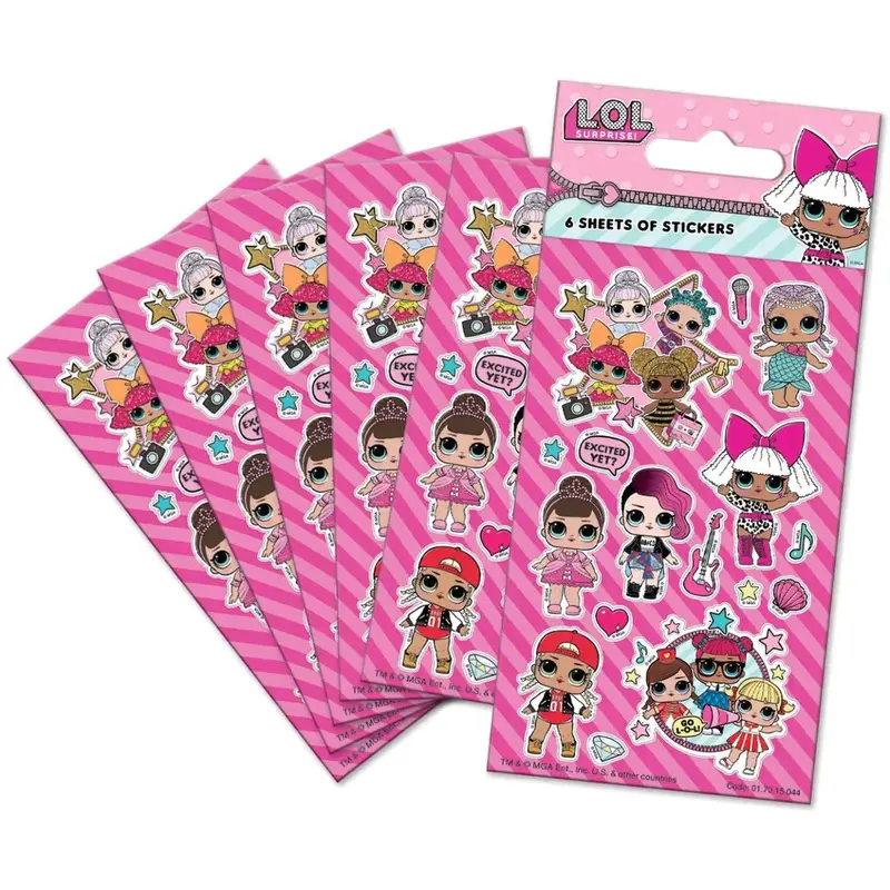 LOL Surprise! Stickers 6 Sheets