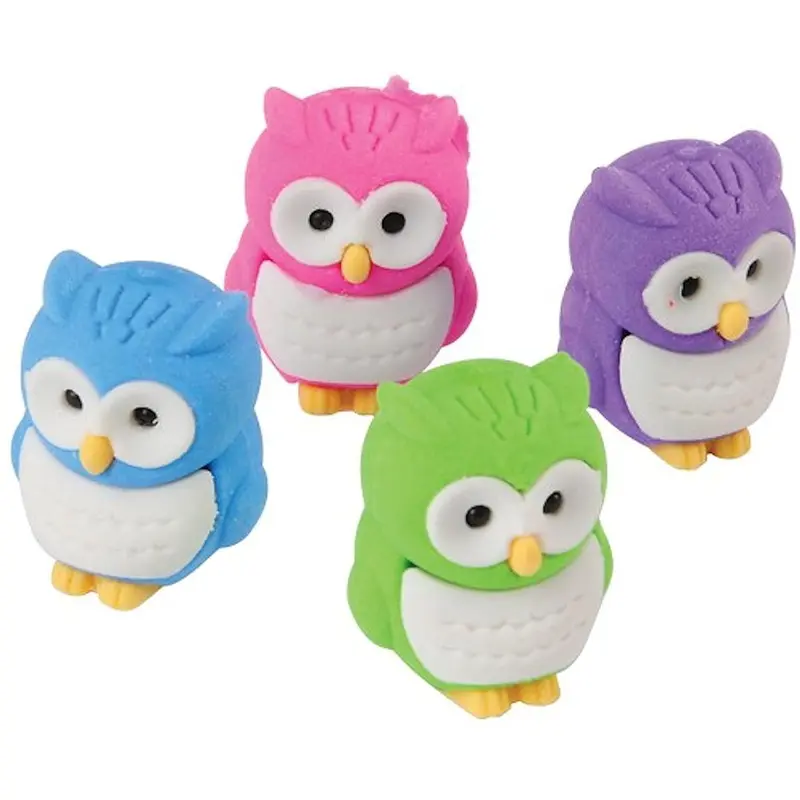 Fun Stationery Owl Eraser - Assorted Colours