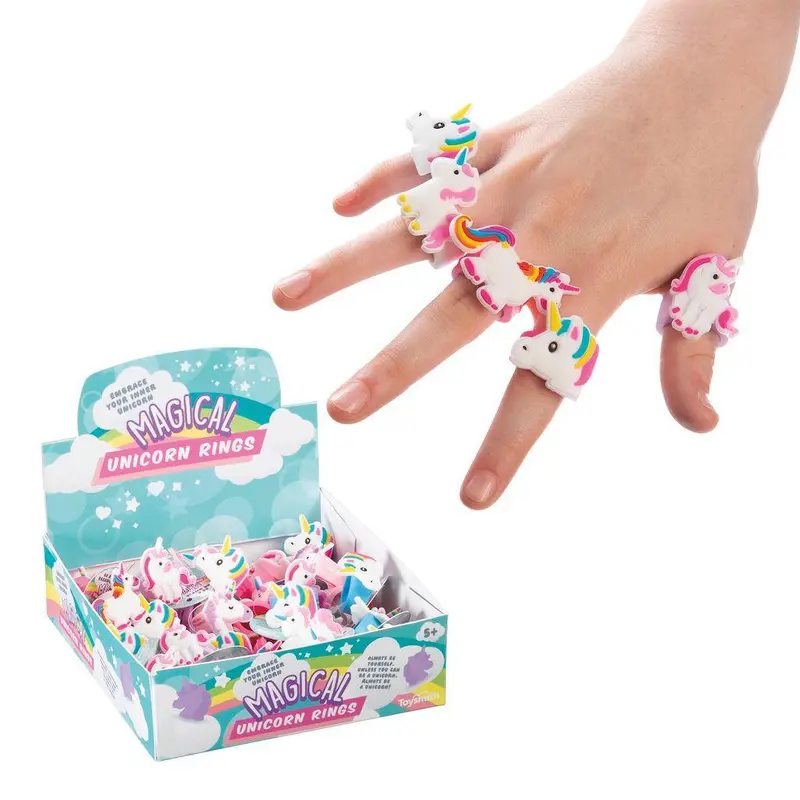 Unicorn Ring 2 X 3cm - Assorted