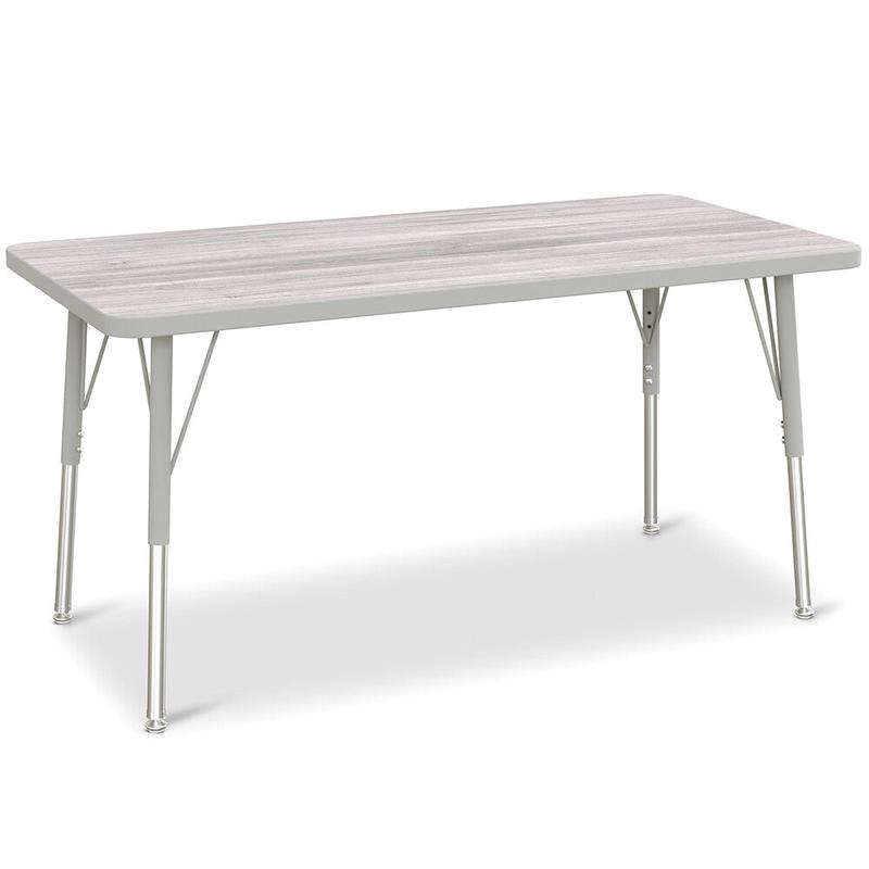 24\" x 48\" Gray Top Table