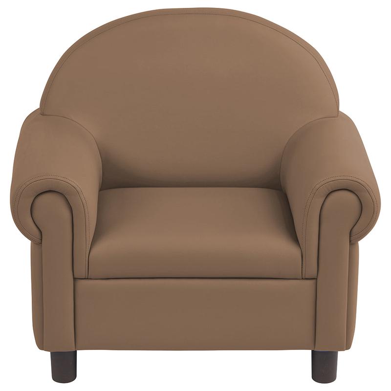 Little Lux Chocolate Preschool Lounge Chair | Adjustable Kids Soft Seat for Reading & Relaxation