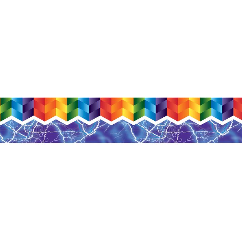 Zigzags and Lightning Bolts Double Sided Magnetic Borders