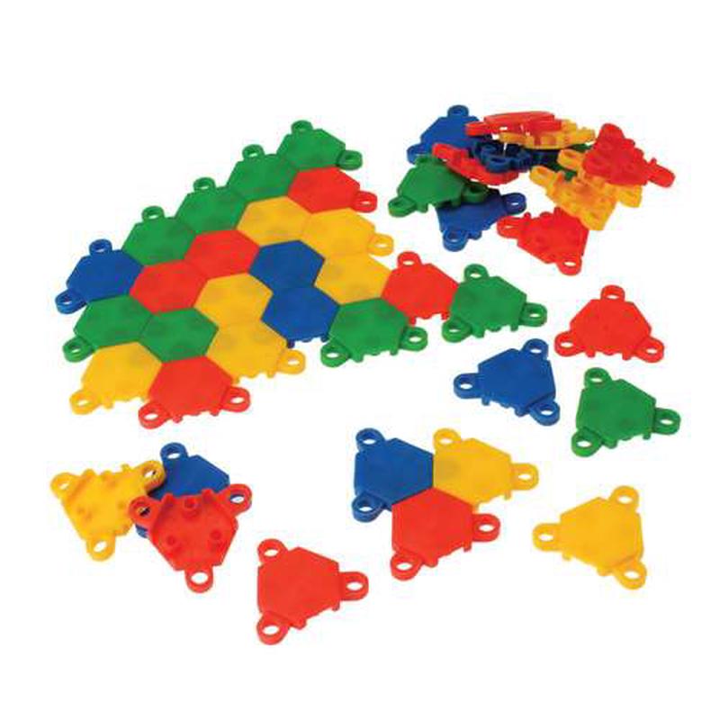 Flexi Hexis STEM Manipulatives | 160-Piece Linking Hexagons for Fine Motor Skills, Patterning & Early Math