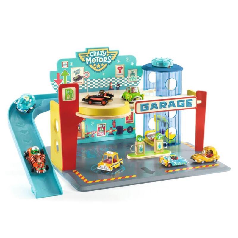 Djeco - Crazy Motors Garage | Wooden Garage