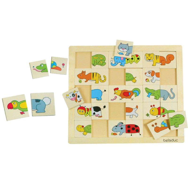 Beleduc - Match and Mix Animals Puzzle