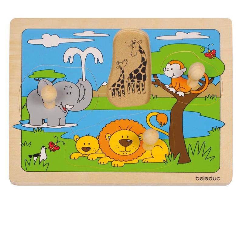 Beleduc - Africa Large Knob Puzzle