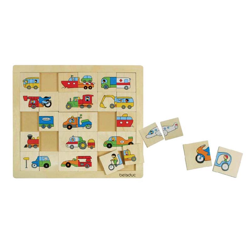 Beleduc - Match and Mix Transport Puzzle