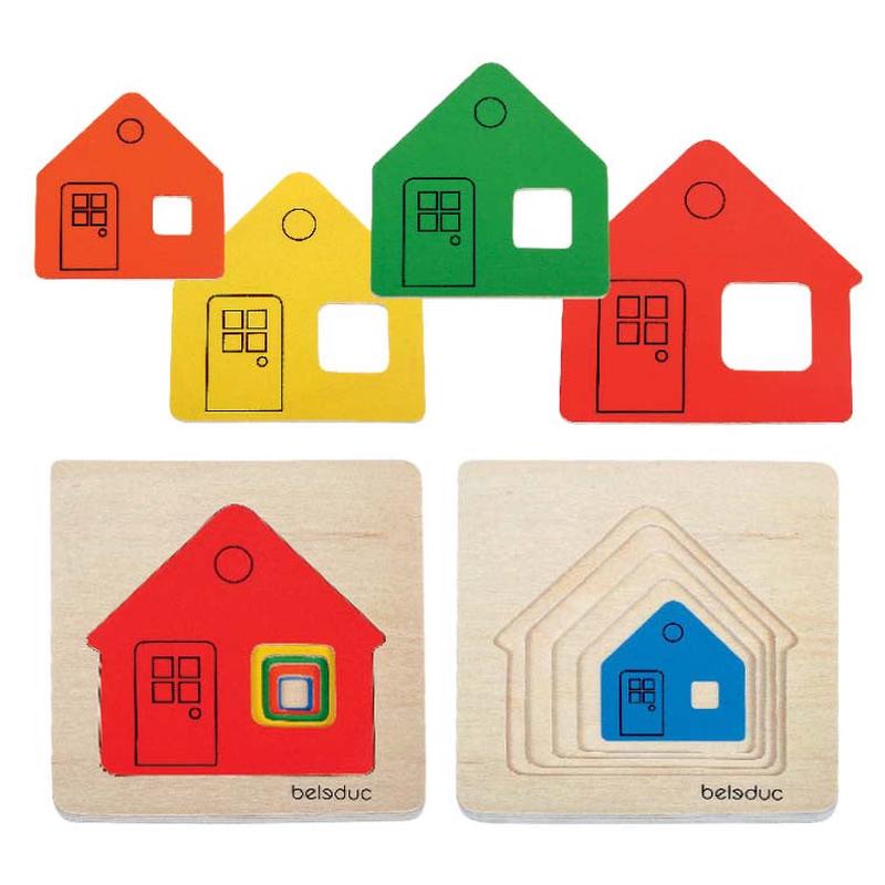 Beleduc - Little House Layer Tray Puzzle