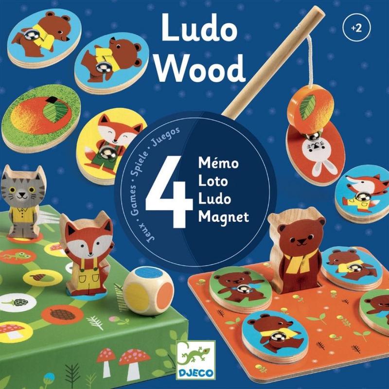 Djeco - Ludo Woodland Animal 4 Game Set