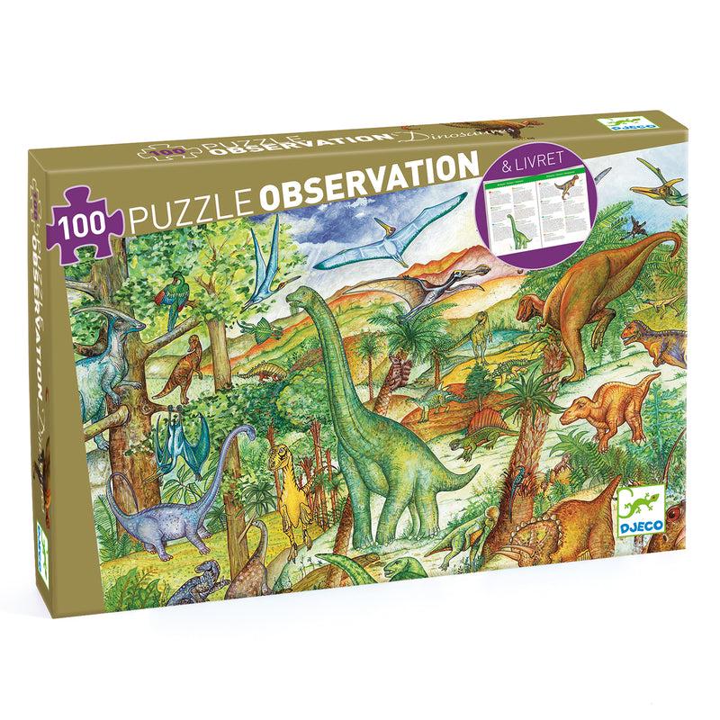 Djeco - Puzzle Observation 100pcs - Dinosaurs