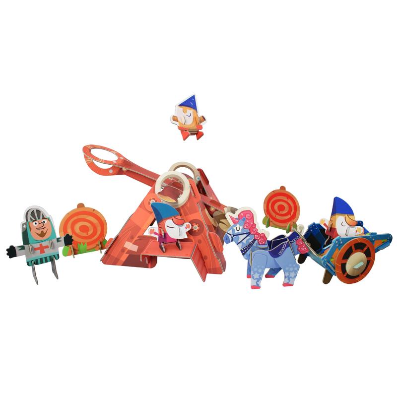 Curious Kingdom 22-Piece Gnome Catapult Playset - STEM Learning Toy