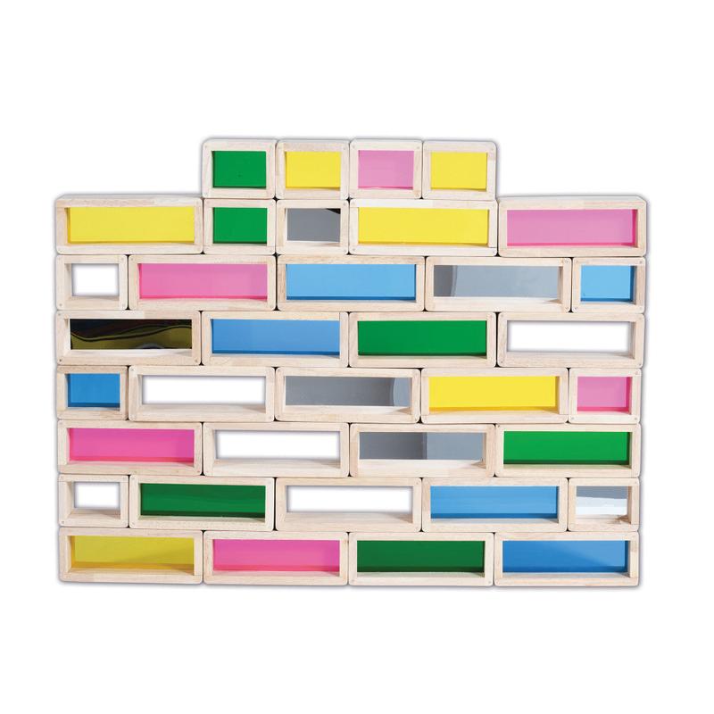 TickiT Rainbow Bricks 36-Piece Set Colorful Building Blocks