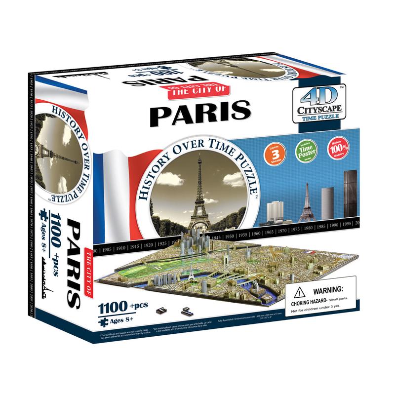 4D Cityscape Time Puzzle - Paris, France - 870+ pc